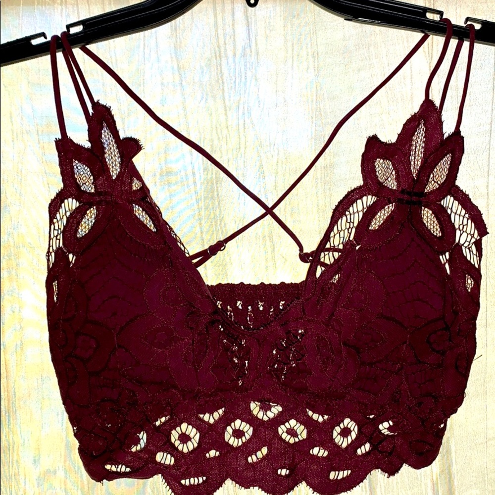 Wine red bralette